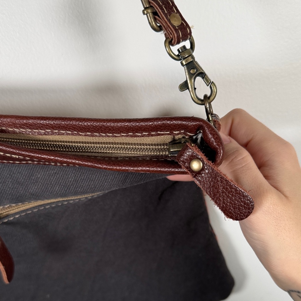 Myra Bag Red and Brown Floral Crossbody - Picture 6 of 6